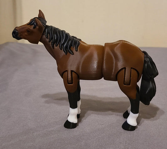3D Printed Articulated Horse • Poseable Flexi Fidget Toy