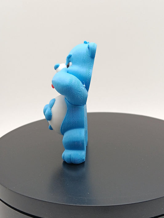 3D Printed Blue Care Bear Inspired Flexi Toy | Articulated Collectible Model