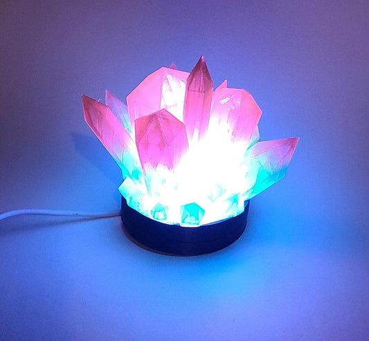 3D Printed Crystal Lamp with Remote | LED Table Lamp | Color Changing Night Light | USB Crystal Decor