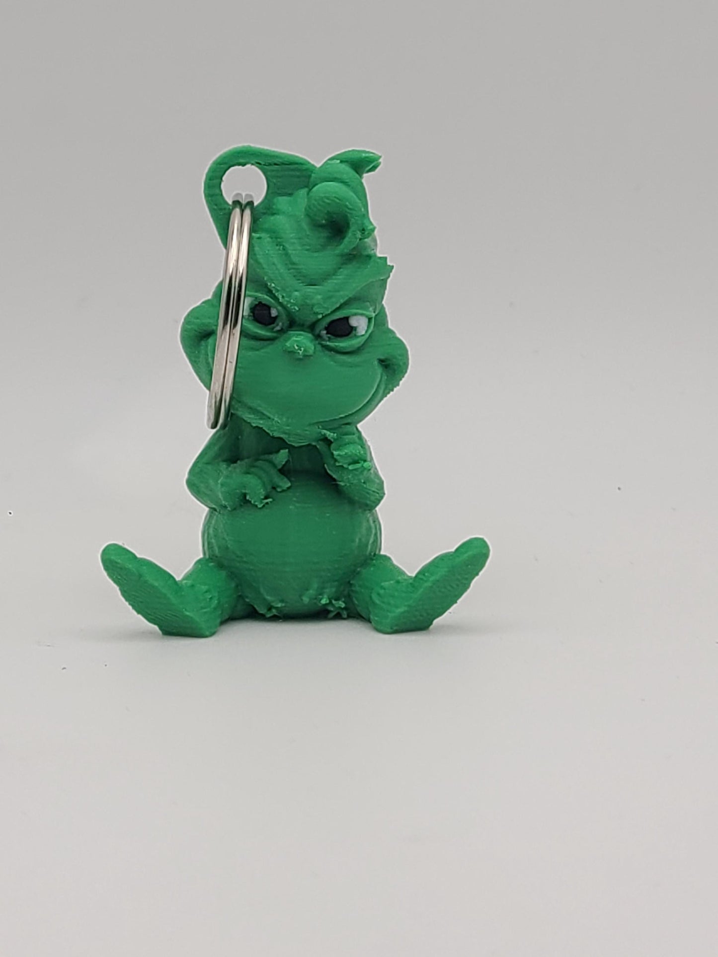 Grinch Keychain Charm | 3D Printed Holiday Accessory