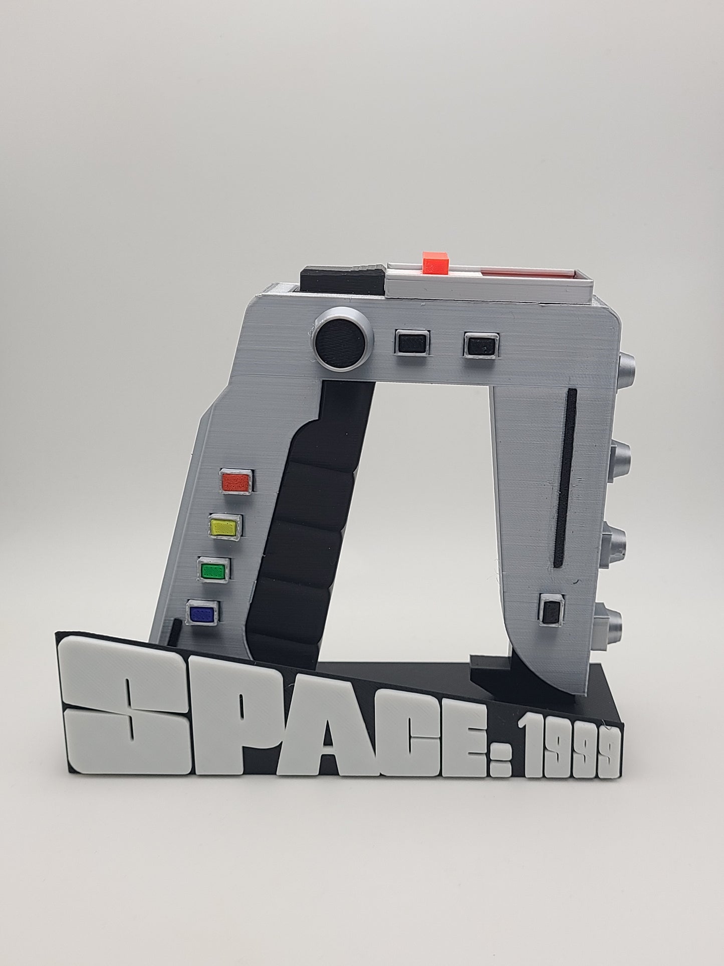 3D Printed Space: 1999 Laser Pistol Replica with Display Stand