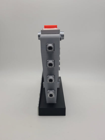3D Printed Space: 1999 Laser Pistol Replica with Display Stand