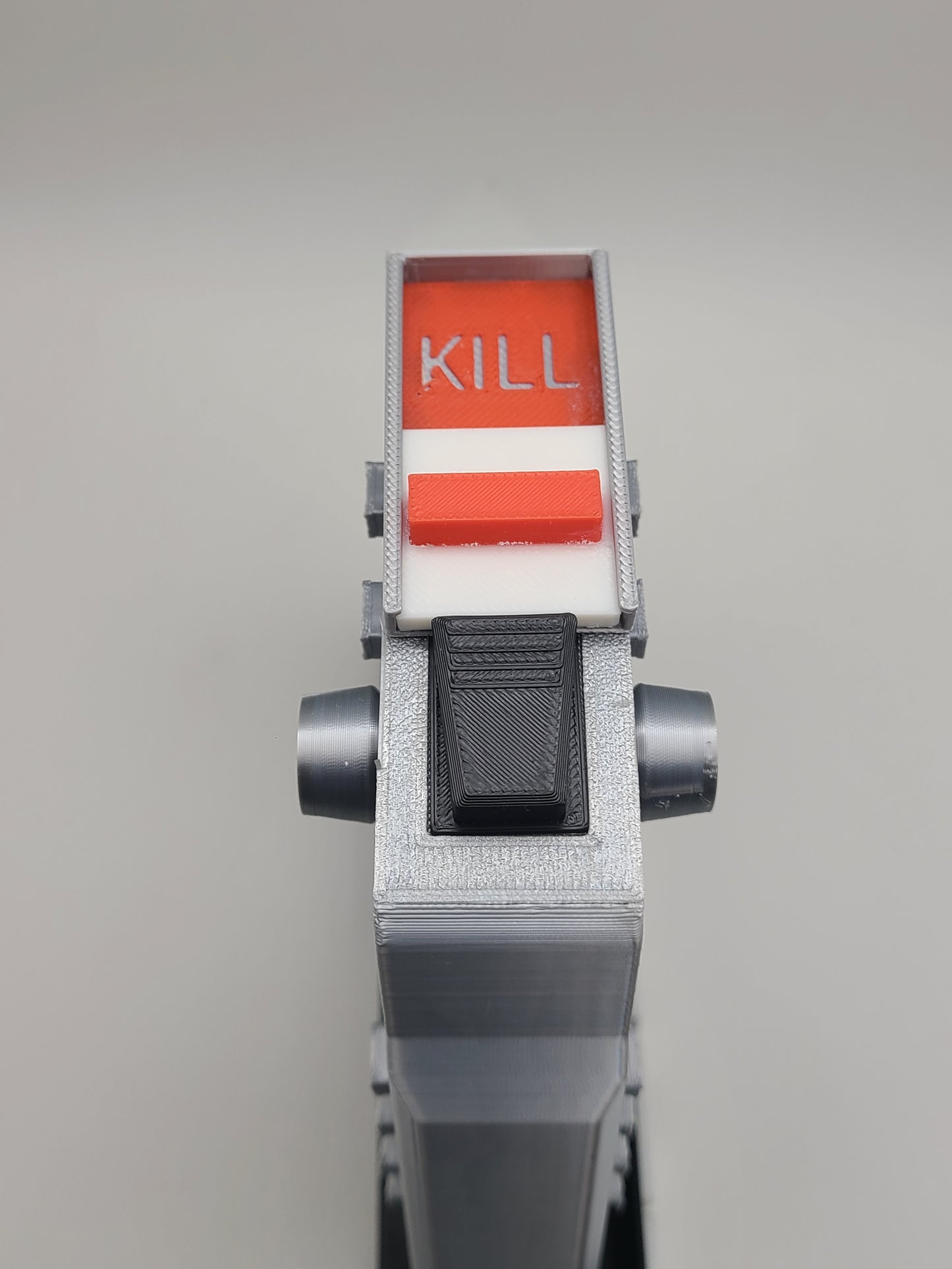 3D Printed Space: 1999 Laser Pistol Replica with Display Stand