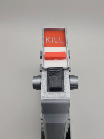 3D Printed Space: 1999 Laser Pistol Replica with Display Stand