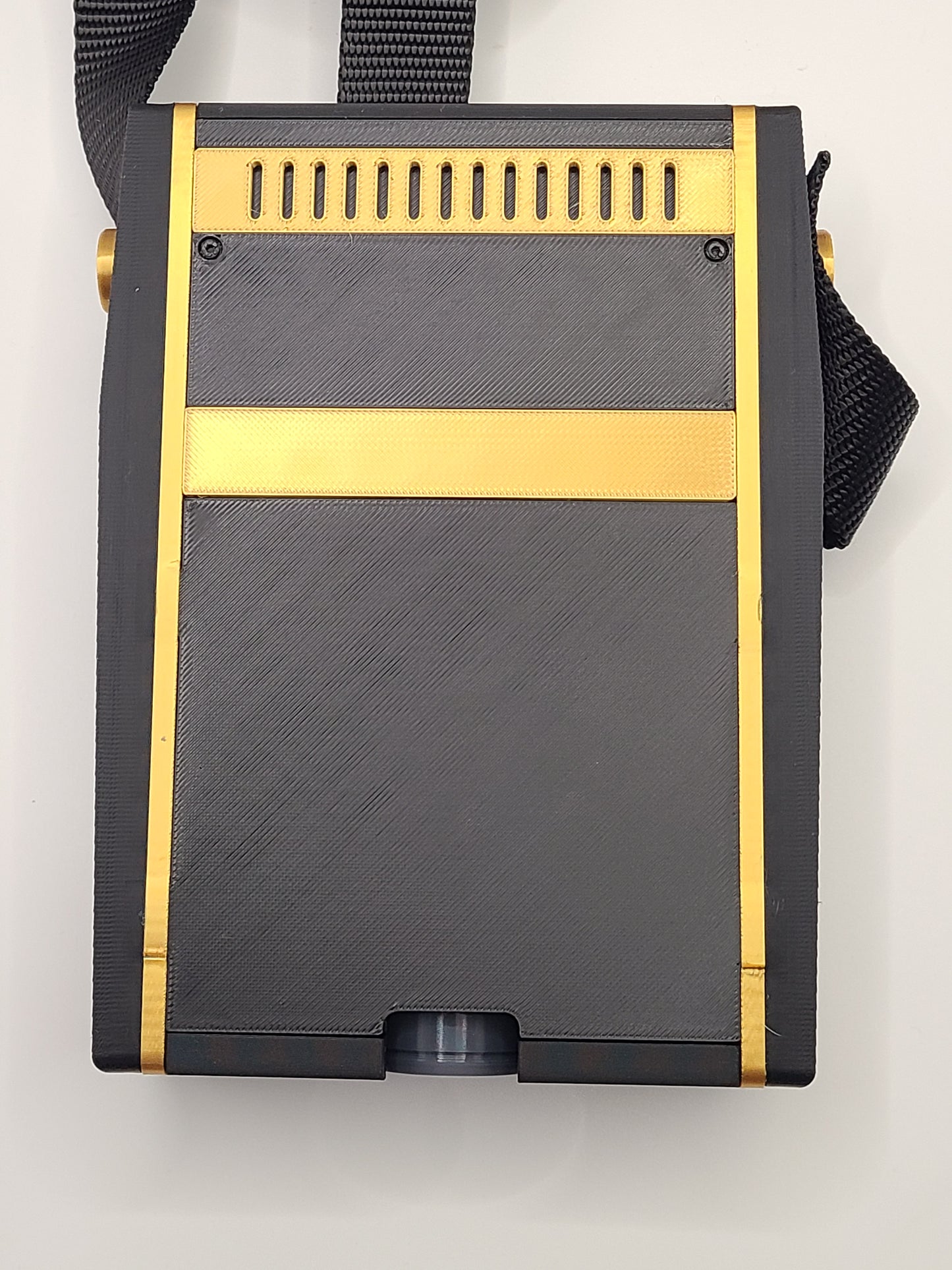Gold Edition SNW Tricorder Replica with Strap, Scanner, Display Stand, & Nameplate