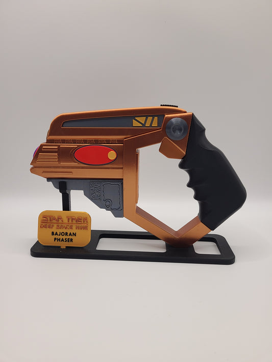 Bajoran Phaser Replica with Display Stand Working Trigger & Removable Power Cell