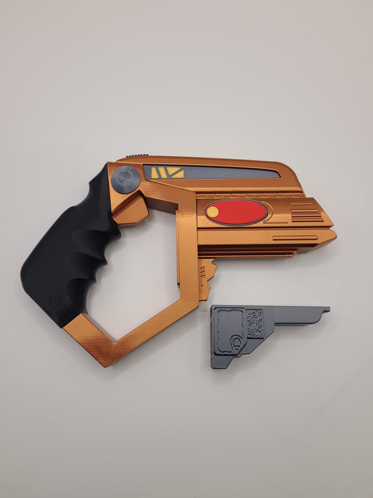 Bajoran Phaser Replica with Display Stand Working Trigger & Removable Power Cell