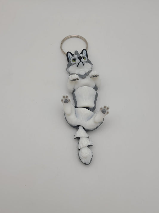 Articulated Flexi Wolf Keychain – 3D Printed Fidget Toy