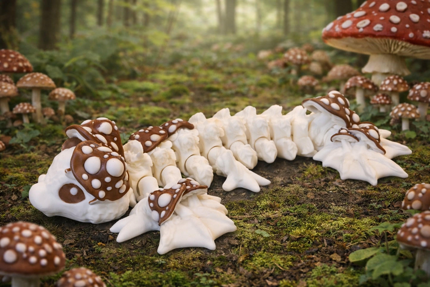 3D Printed Flexi Fidget Mushroom Dragon
