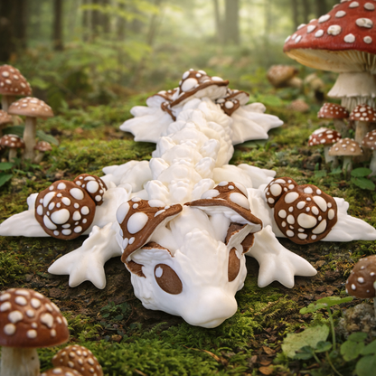 3D Printed Flexi Fidget Mushroom Dragon