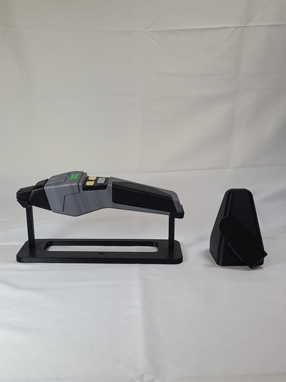 Cobrahead Phaser Replica with Display Stand & Nameplate | Sci-Fi Prop | 3D Printed Collector Display