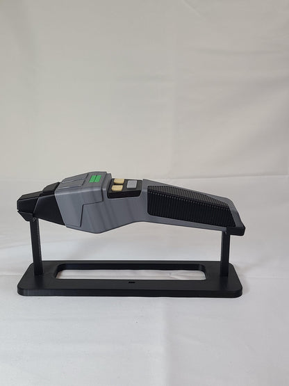 Cobrahead Phaser Replica with Display Stand & Nameplate | Sci-Fi Prop | 3D Printed Collector Display
