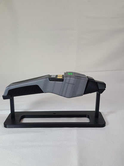 Cobrahead Phaser Replica with Display Stand & Nameplate | Sci-Fi Prop | 3D Printed Collector Display