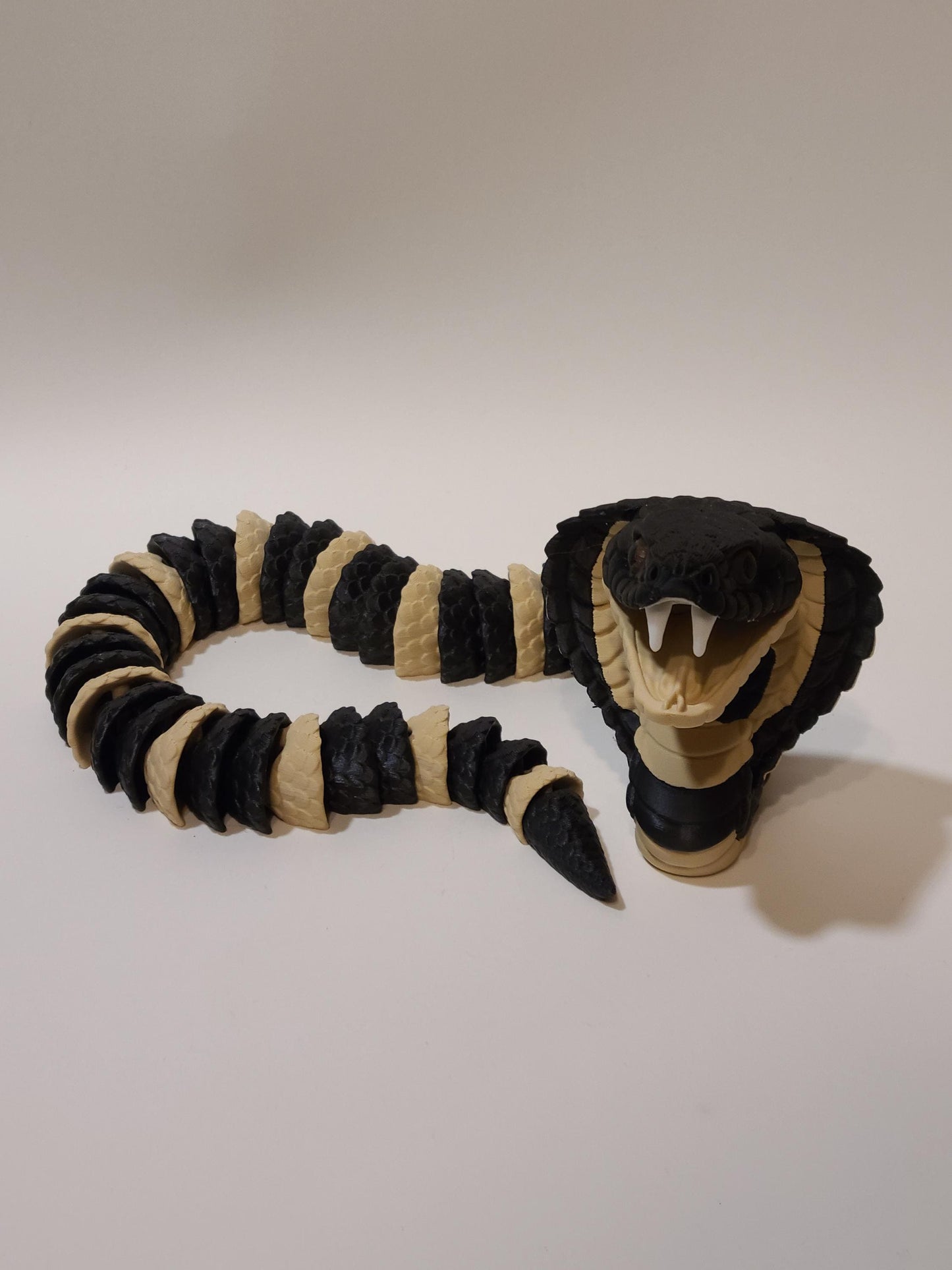 3D Printed Articulated Cobra | 22.5" Poseable Serpent Desk Toy