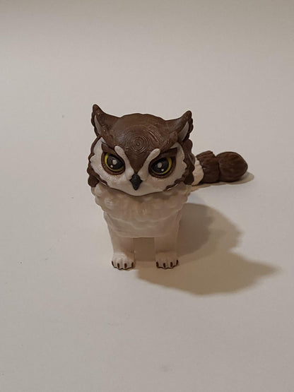 3D Printed Articulated Owlcat | Poseable Fidget Desk Pet