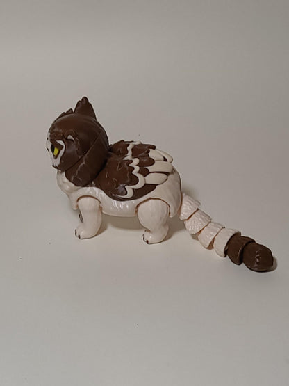 3D Printed Articulated Owlcat | Poseable Fidget Desk Pet