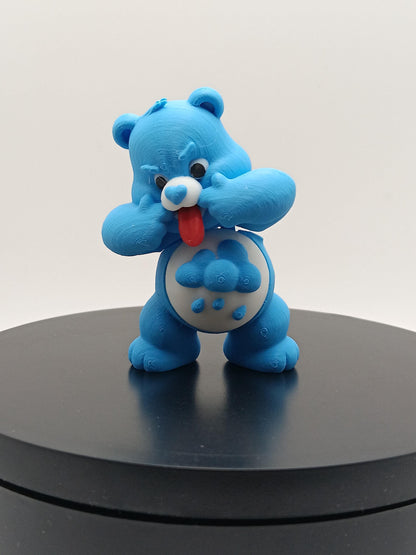 3D Printed Blue Care Bear Inspired Flexi Toy | Articulated Collectible Model