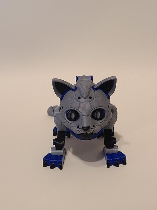 3D Printed Catbot Figure – Sci-Fi Hamster Pilot Desk Toy
