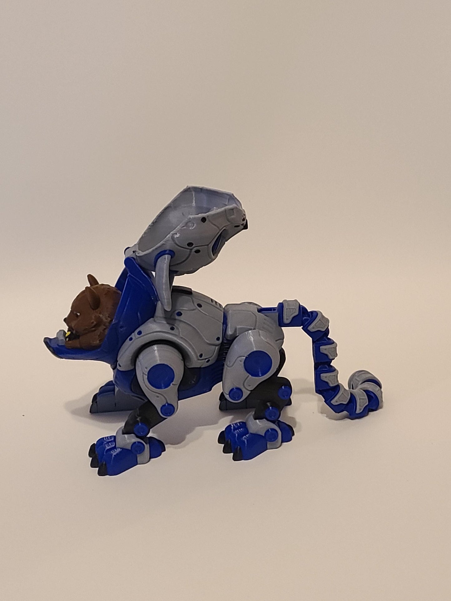 3D Printed Catbot Figure – Sci-Fi Hamster Pilot Desk Toy