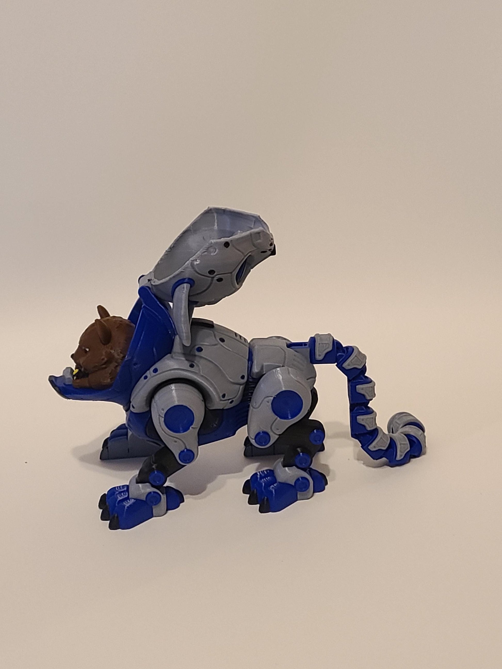 3D Printed Catbot Figure – Sci-Fi Hamster Pilot Desk Toy