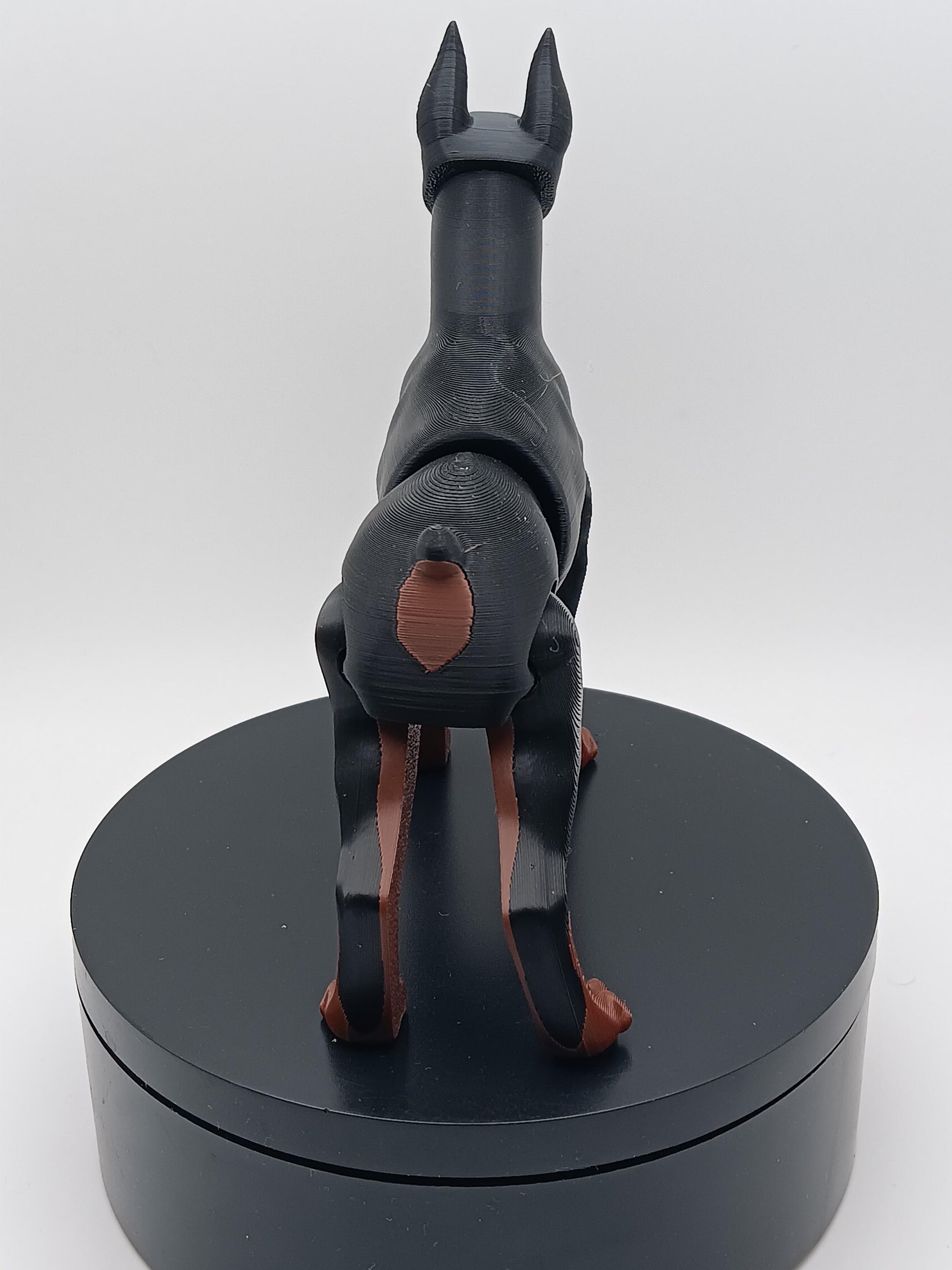 3D Printed Flexi Doberman Toy | Poseable Dog Model | Print-in-Place Flexible Pet Gift