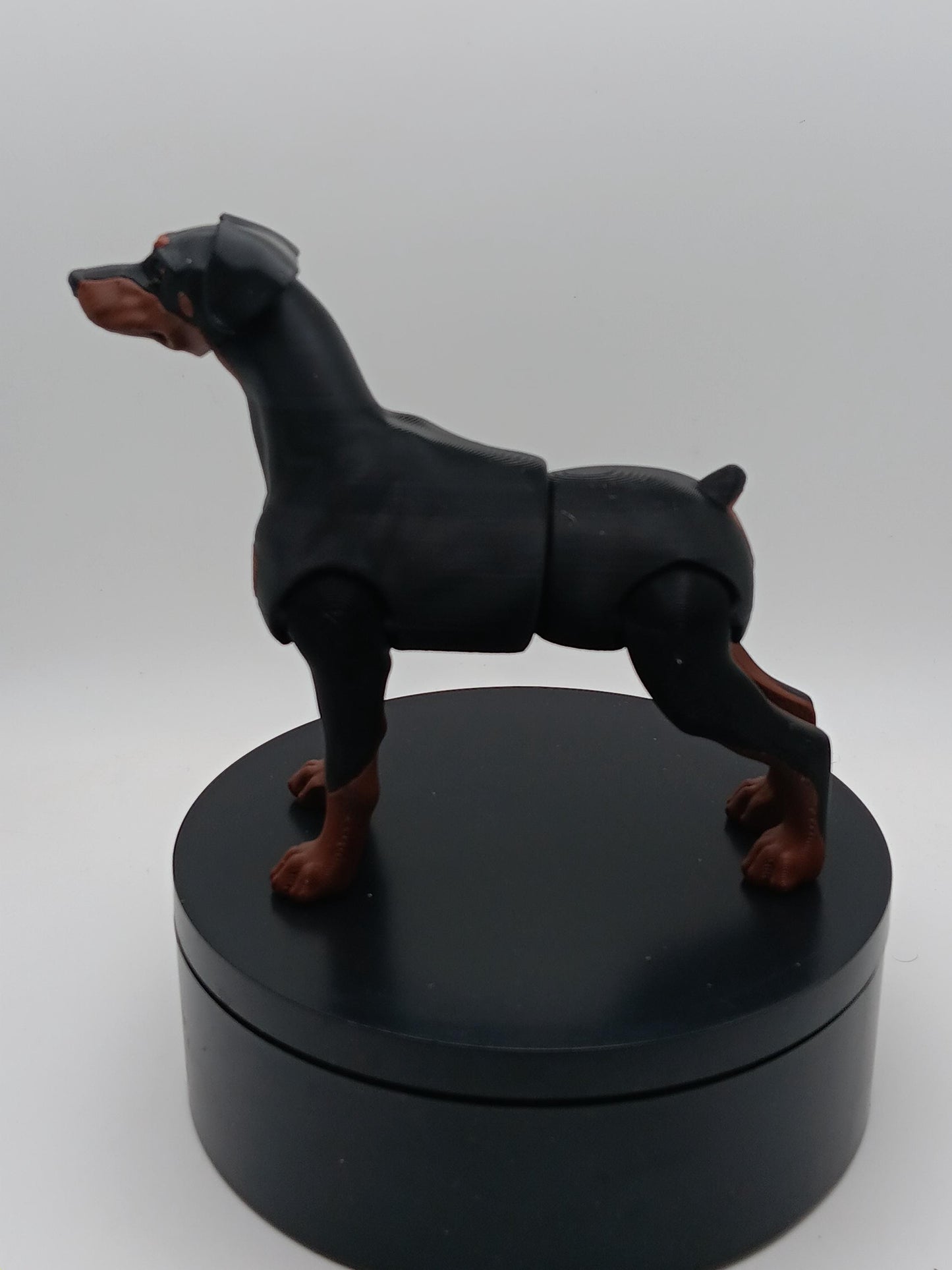 3D Printed Flexi Doberman Toy | Poseable Dog Model | Print-in-Place Flexible Pet Gift