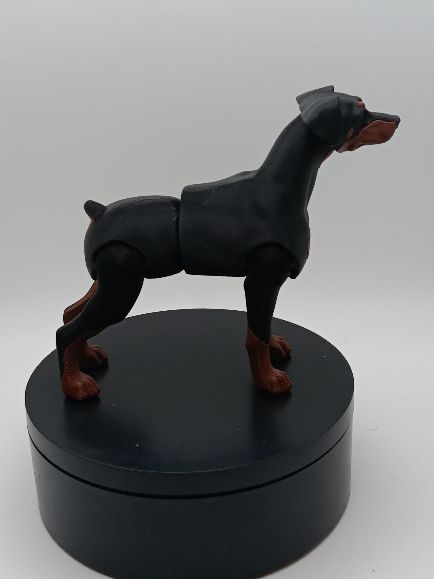3D Printed Flexi Doberman Toy | Poseable Dog Model | Print-in-Place Flexible Pet Gift