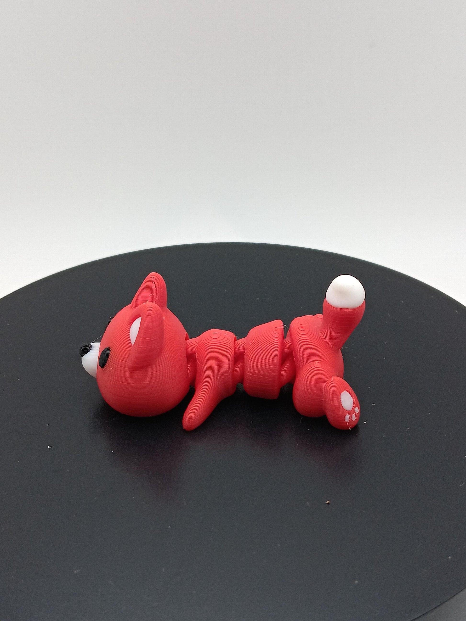 3D Printed Flexi Fox Fidget Toy | Desk Animal Model