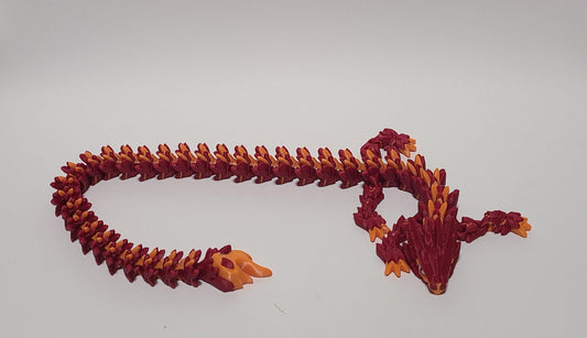 3D Printed Flexi Lava Dragon: Articulated Fidget Desk Toy