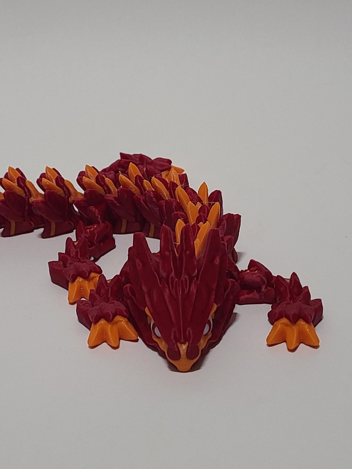 3D Printed Flexi Lava Dragon: Articulated Fidget Desk Toy