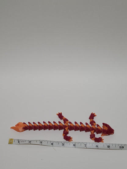 3D Printed Flexi Lava Dragon: Articulated Fidget Desk Toy