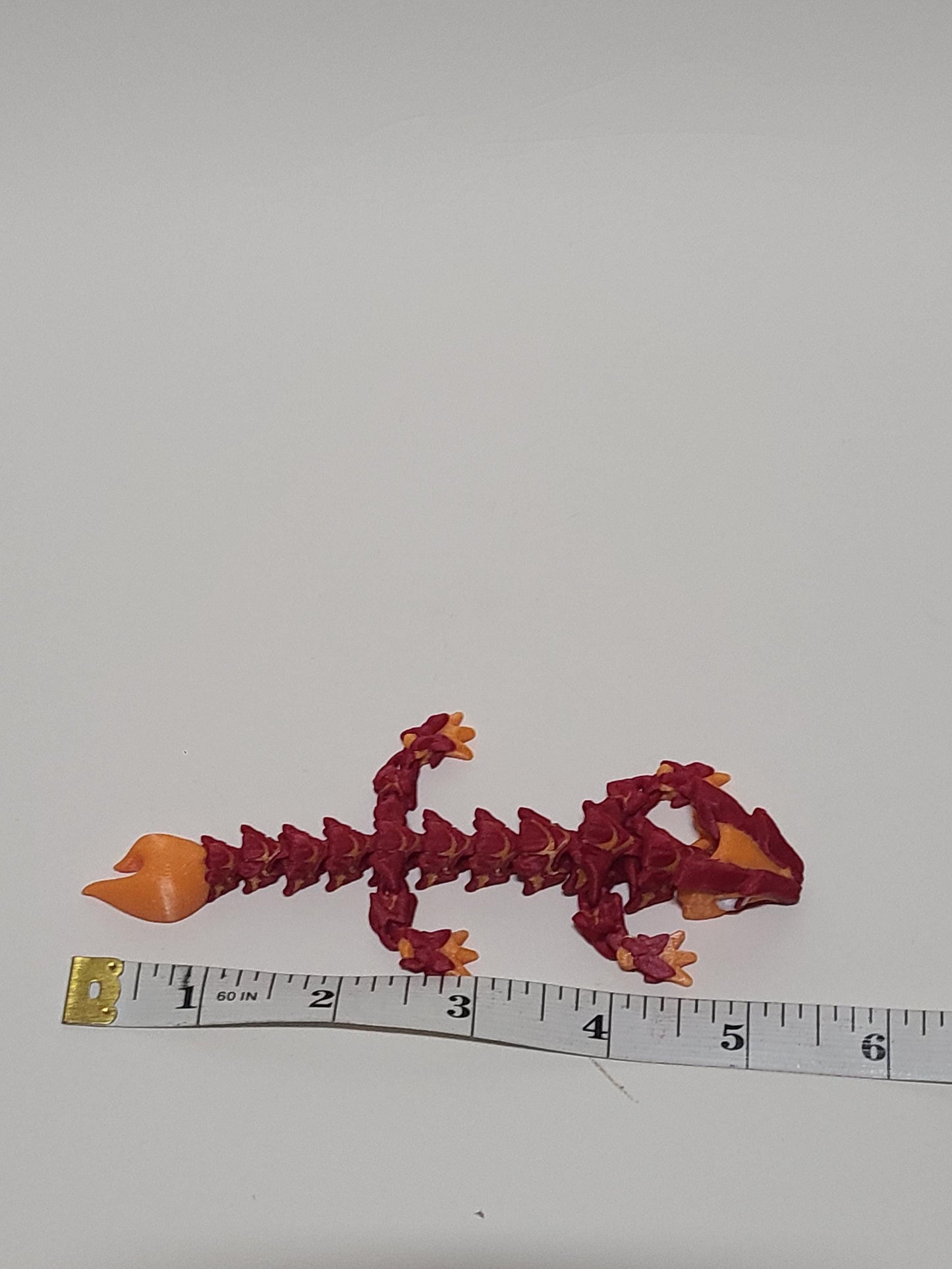 3D Printed Flexi Lava Dragon: Articulated Fidget Desk Toy
