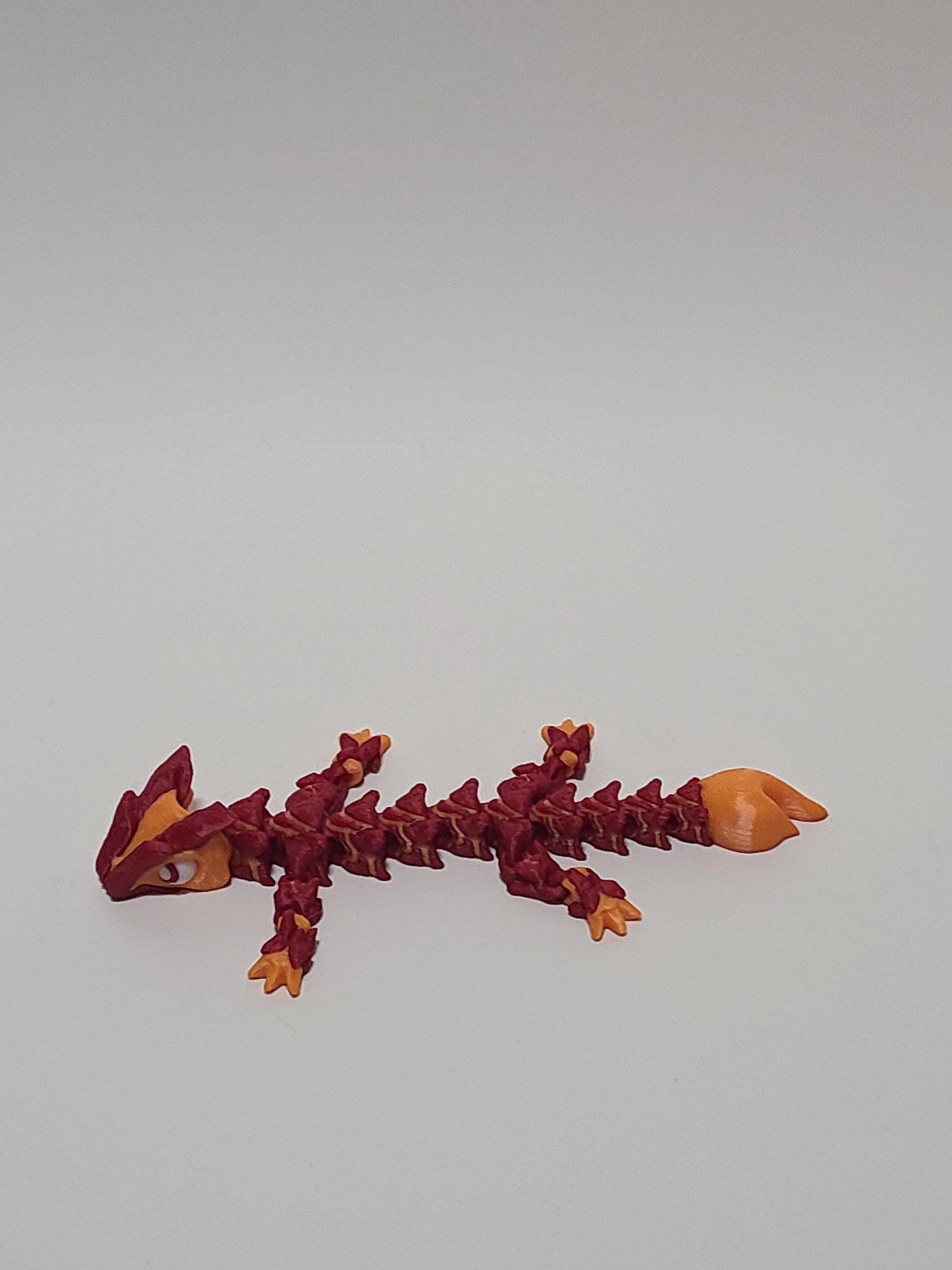 3D Printed Flexi Lava Dragon: Articulated Fidget Desk Toy
