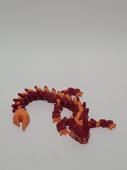 3D Printed Flexi Lava Dragon: Articulated Fidget Desk Toy