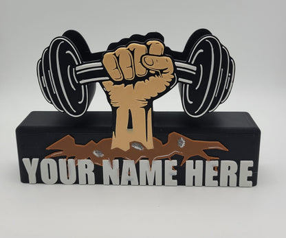 3D Printed Gym Business Card Holder – Fitness Gift for Trainers