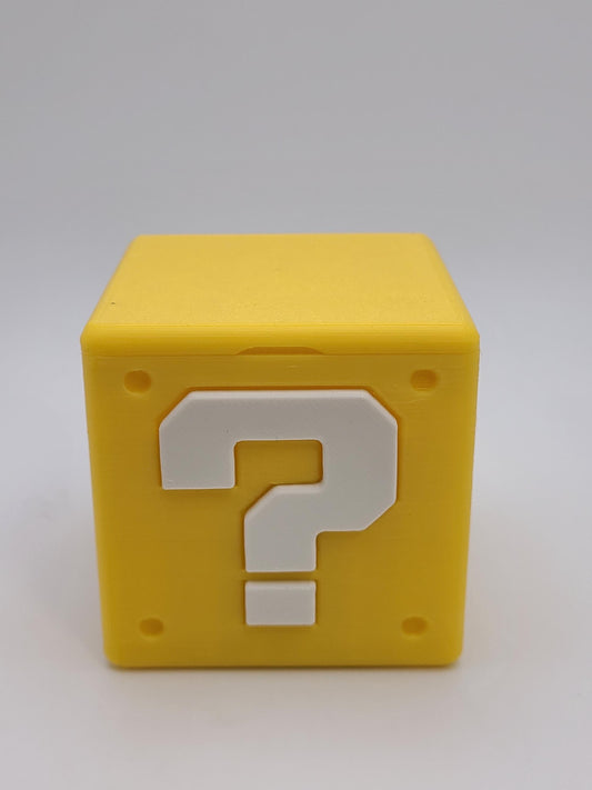 3D Printed Nintendo Switch Question Block Cartridge Holder | Geeky Game Storage Box