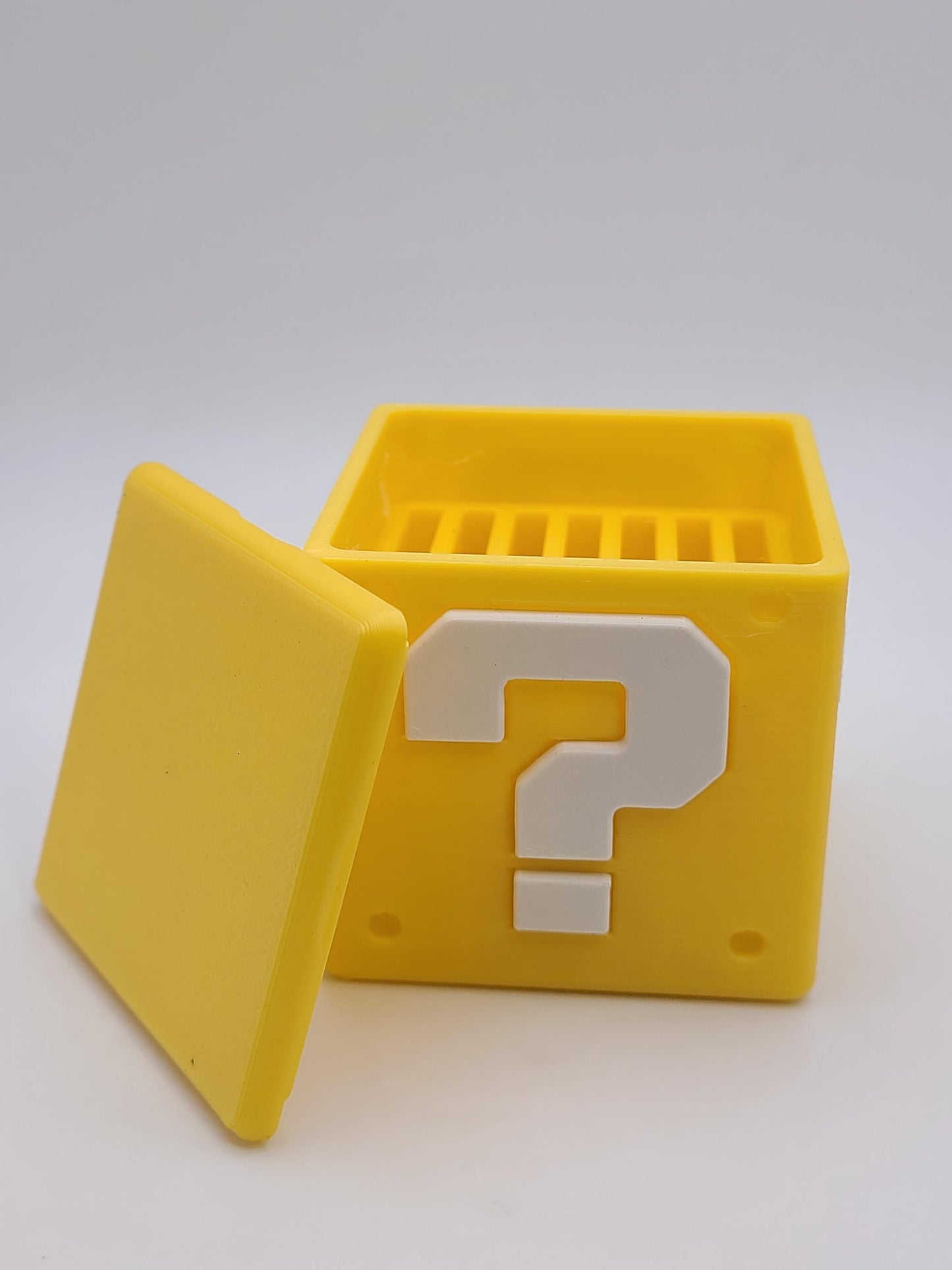 3D Printed Nintendo Switch Question Block Cartridge Holder | Geeky Game Storage Box