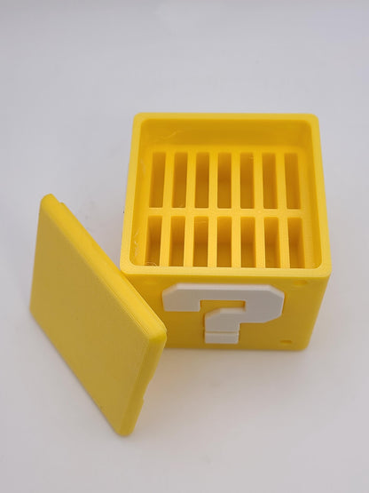 3D Printed Nintendo Switch Question Block Cartridge Holder | Geeky Game Storage Box