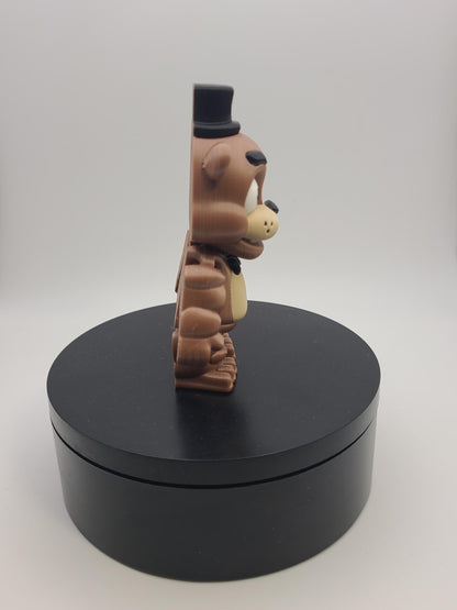Flexi Freddy Bear Toy | Five Nights Movie Collectible | Poseable 3D Printed Horror Gamer Gift