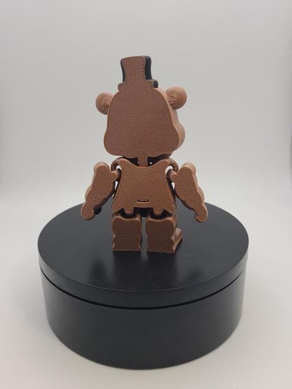 Flexi Freddy Bear Toy | Five Nights Movie Collectible | Poseable 3D Printed Horror Gamer Gift