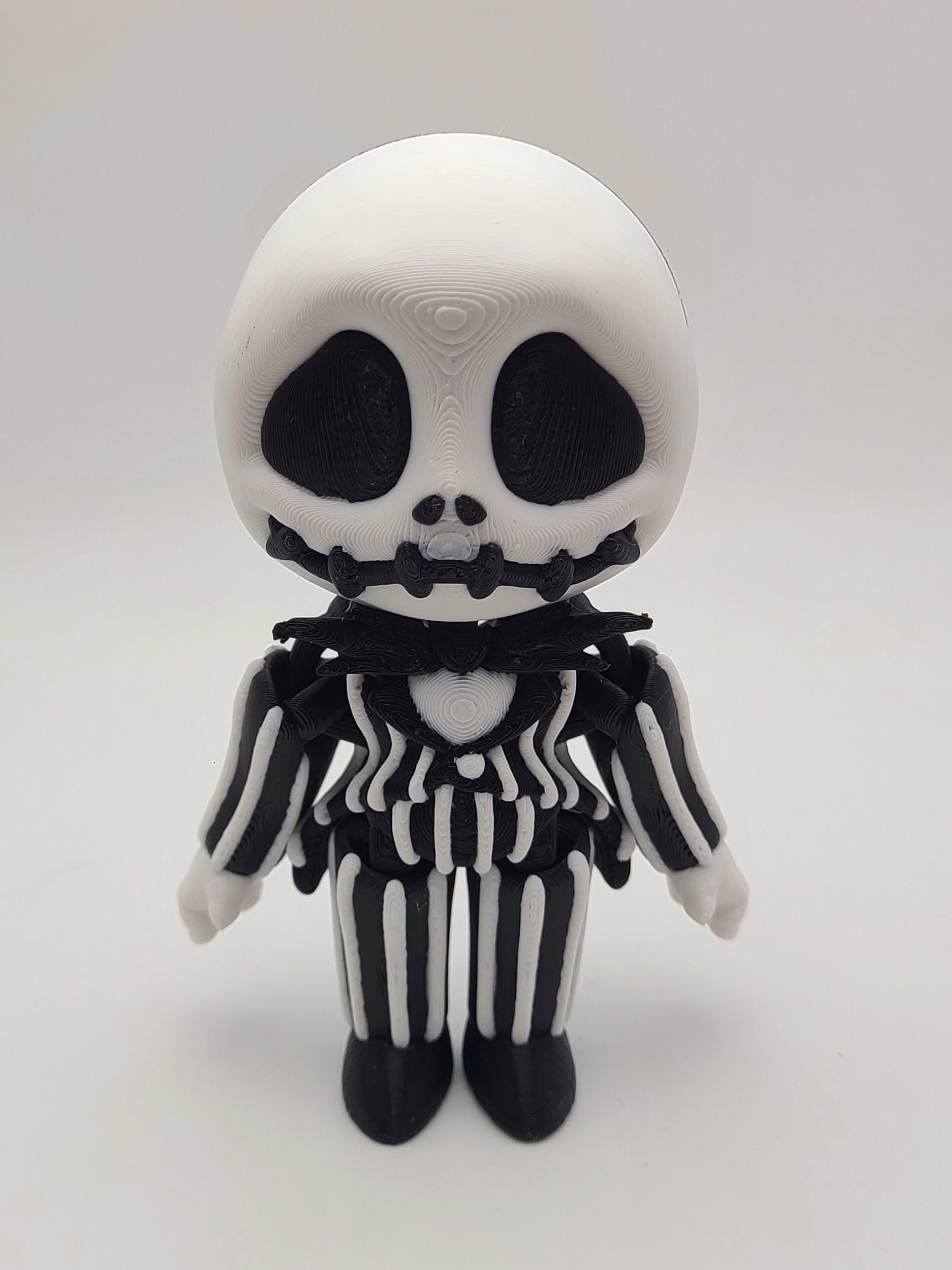 Flexi Jack Skellington Toy | 3D Printed Nightmare Before Christmas Figure | Halloween Collectible Gift