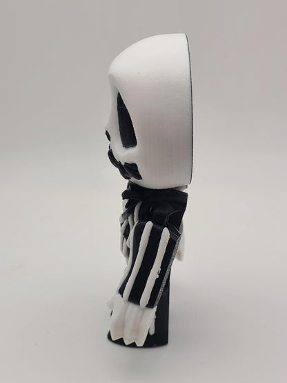Flexi Jack Skellington Toy | 3D Printed Nightmare Before Christmas Figure | Halloween Collectible Gift
