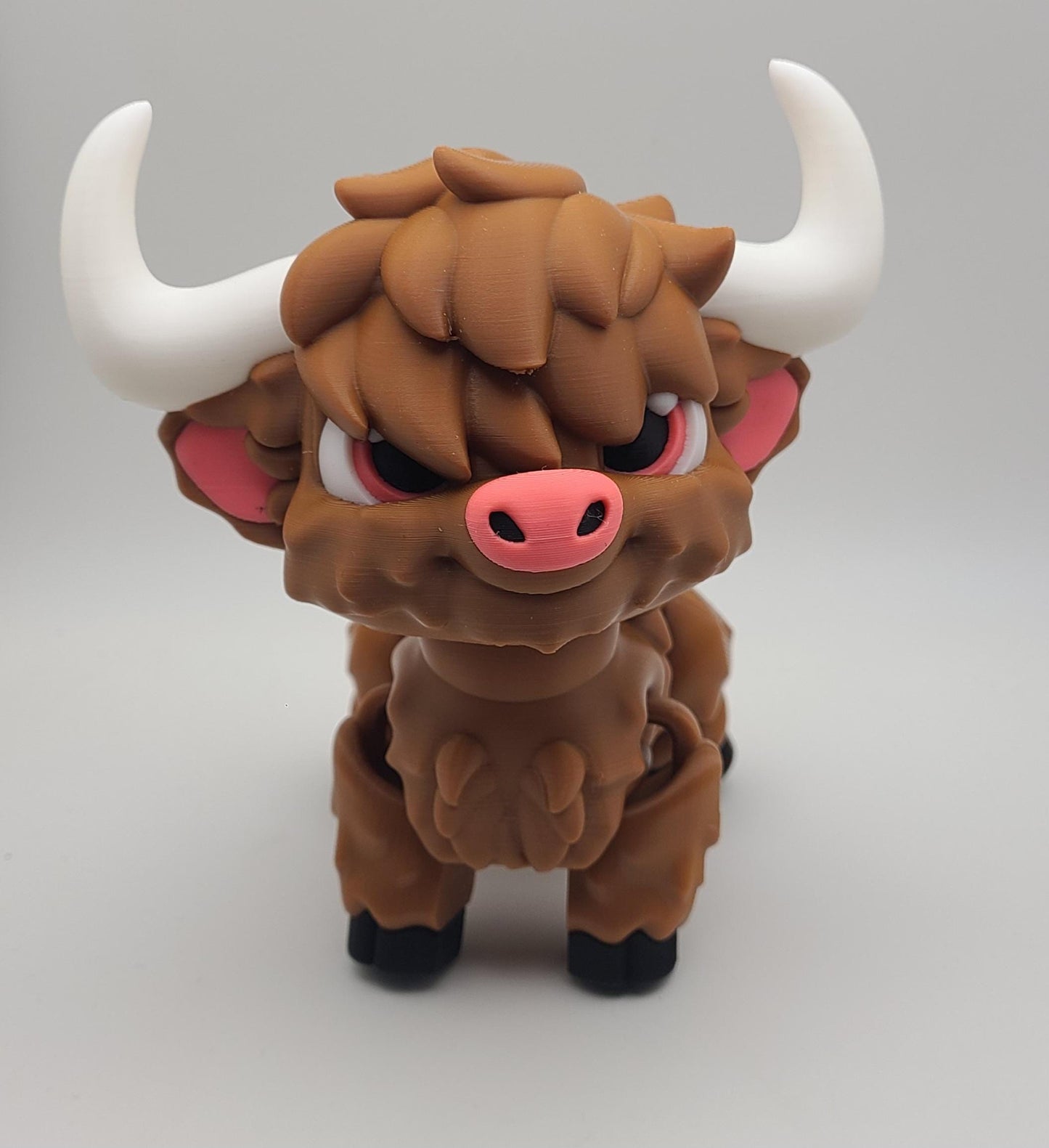 Highland Cow Flexi Fidget Toy | Articulated Sensory Desk Toy