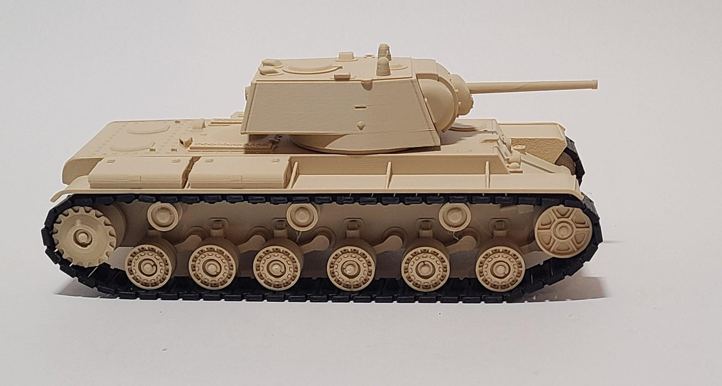 KV-1 Soviet Heavy Tank 1:35 Scale | 3D Printed Model Tank with Working Tracks & Rotating Turret | WWII Military Armor Replica