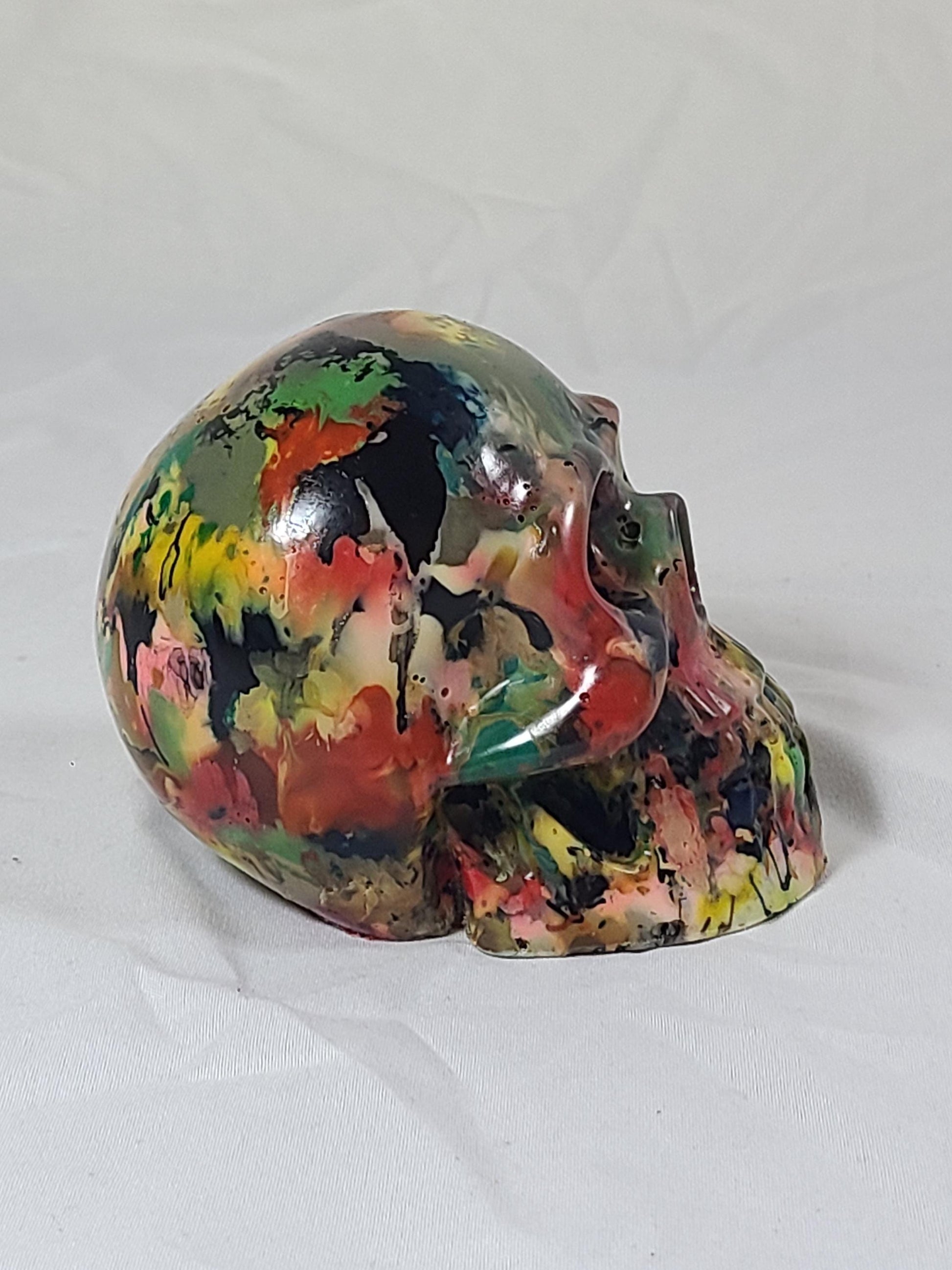 Recycled 3D Printed Skull Art | Eco Friendly Skull Sculpture | Upcycled Plastic Decor | Gothic Desk Art | Sustainable Handmade Gift