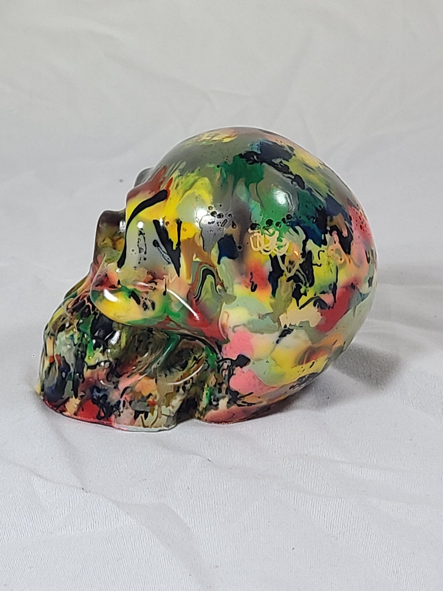 Recycled 3D Printed Skull Art | Eco Friendly Skull Sculpture | Upcycled Plastic Decor | Gothic Desk Art | Sustainable Handmade Gift
