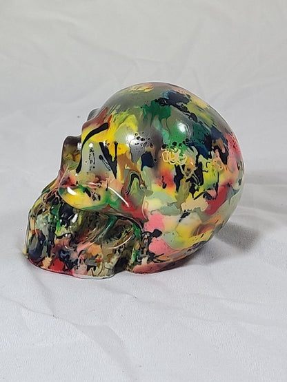 Recycled 3D Printed Skull Art | Eco Friendly Skull Sculpture | Upcycled Plastic Decor | Gothic Desk Art | Sustainable Handmade Gift