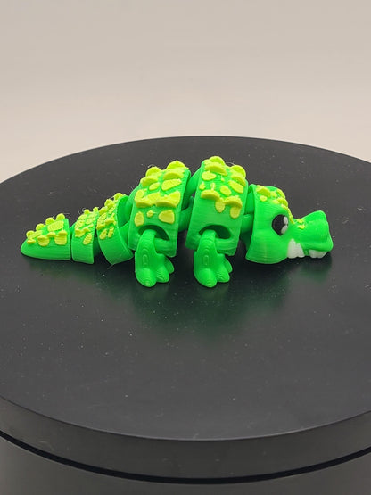 Set of 3 Flexi Crocodile Fidget Toy | 3D Printed Articulated Croc