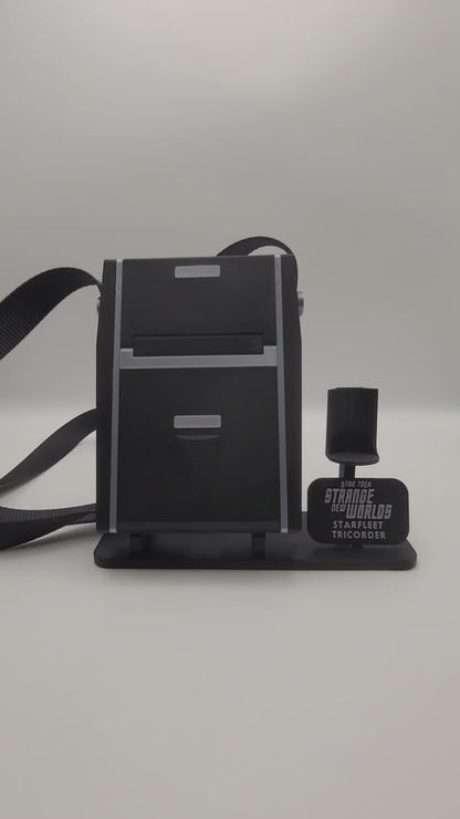 SNW Tricorder Replica with Strap, Scanner, Display Stand, & Nameplate