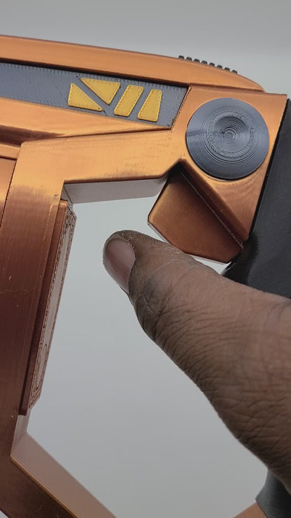 Bajoran Phaser Replica with Display Stand Working Trigger & Removable Power Cell